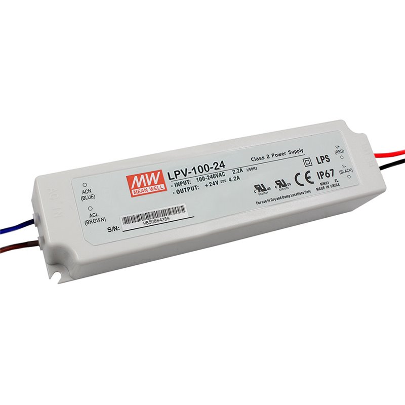 LPV-100-24 100Watt AC90~264V Input Mean Well High-efficacy Waterproof DC24V UL-Listed LED Display Lighting Power Supply LPV-100-24 100Watt AC90~264V Input Mean Well High-efficacy Waterproof DC24V UL-Listed LED Display Lighting Power Supply